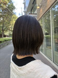 朝楽ボブ　縮毛矯正と相性◎